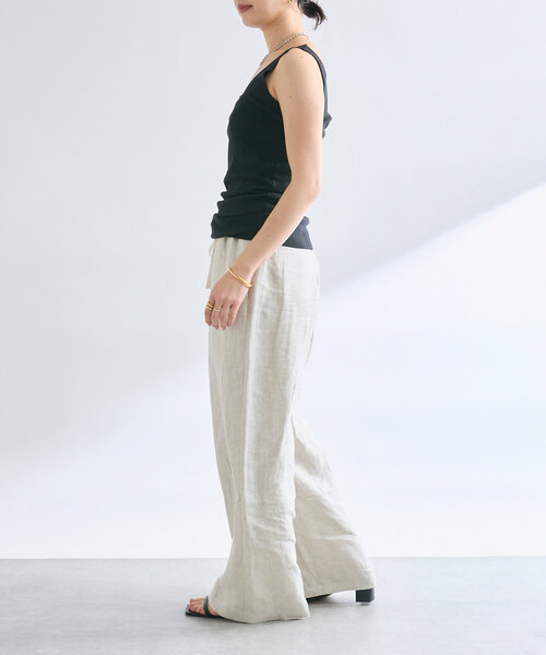 RIVE DROITE(リヴドロワ)の「【新色追加/RIVE DROITE 名品インナー】シームレスタンク(タンクトップ・レディース・ダークグレー/チャコールグレー/ライトグレー/ライトベージュ/ブラック/モカ・FREE)」の9枚目の写真