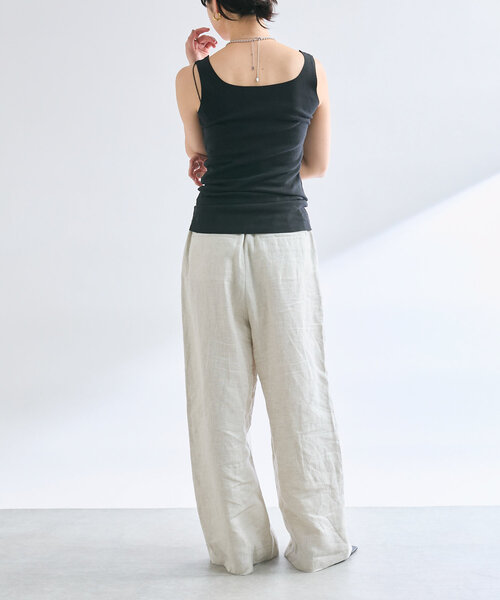 RIVE DROITE(リヴドロワ)の「【新色追加/RIVE DROITE 名品インナー】シームレスタンク(タンクトップ・レディース・ダークグレー/チャコールグレー/ライトグレー/ライトベージュ/ブラック/モカ・FREE)」の10枚目の写真