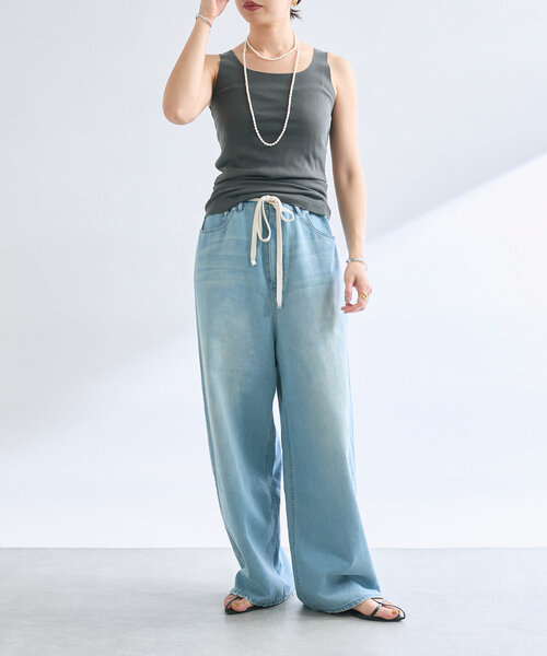 RIVE DROITE(リヴドロワ)の「【新色追加/RIVE DROITE 名品インナー】シームレスタンク(タンクトップ・レディース・ダークグレー/チャコールグレー/ライトグレー/ライトベージュ/ブラック/モカ・FREE)」の15枚目の写真