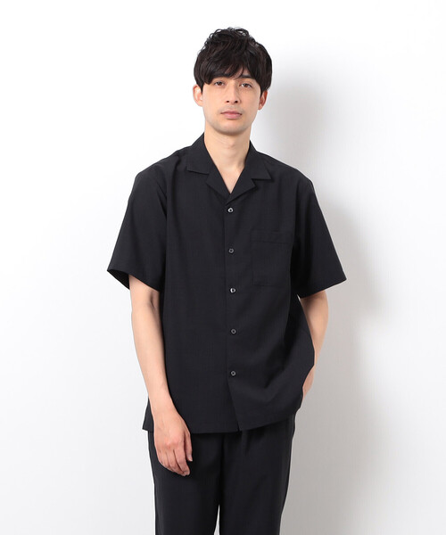 COMME CA ISM（コムサイズム）の「【セットアップ対応】リネンライク ポリエステル オープンカラーシャツ（シャツ/ブラウス・メンズ・ベージュ/カーキ/ブラック・X-LARGE/LARGE/MEDIUM）」の8枚目の写真