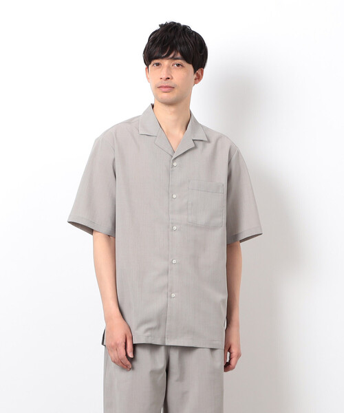 COMME CA ISM（コムサイズム）の「【セットアップ対応】リネンライク ポリエステル オープンカラーシャツ（シャツ/ブラウス・メンズ・ベージュ/カーキ/ブラック・X-LARGE/LARGE/MEDIUM）」の11枚目の写真