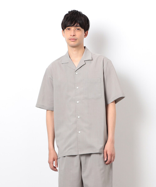 COMME CA ISM（コムサイズム）の「【セットアップ対応】リネンライク ポリエステル オープンカラーシャツ（シャツ/ブラウス・メンズ・ベージュ/カーキ/ブラック・X-LARGE/LARGE/MEDIUM）」の12枚目の写真