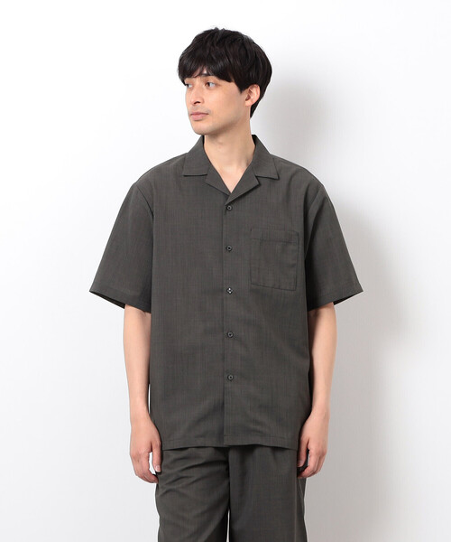 COMME CA ISM（コムサイズム）の「【セットアップ対応】リネンライク ポリエステル オープンカラーシャツ（シャツ/ブラウス・メンズ・ベージュ/カーキ/ブラック・X-LARGE/LARGE/MEDIUM）」の15枚目の写真
