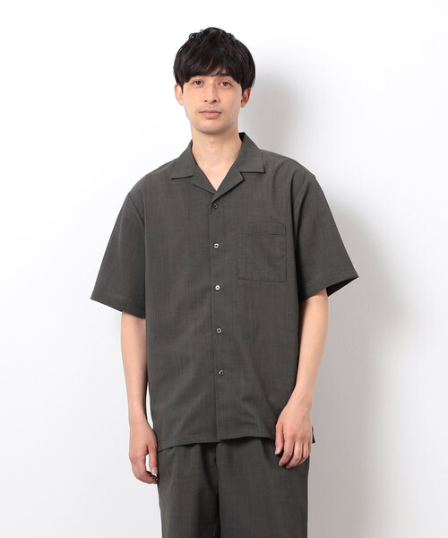 COMME CA ISM（コムサイズム）の「【セットアップ対応】リネンライク ポリエステル オープンカラーシャツ（シャツ/ブラウス・メンズ・ベージュ/カーキ/ブラック・X-LARGE/LARGE/MEDIUM）」の16枚目の写真