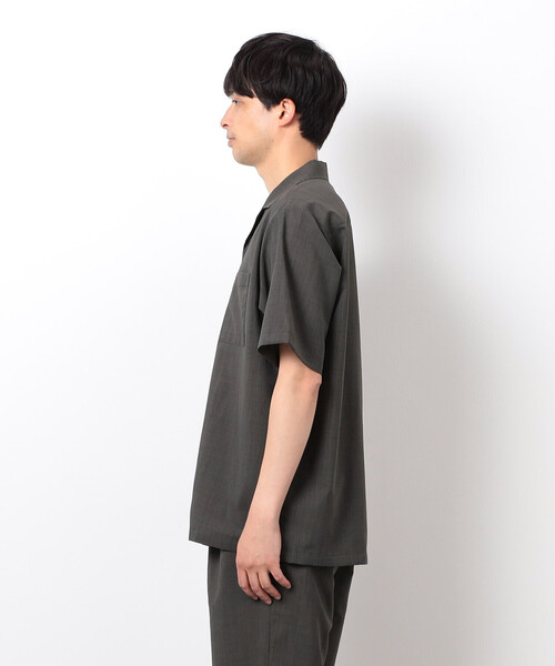 COMME CA ISM（コムサイズム）の「【セットアップ対応】リネンライク ポリエステル オープンカラーシャツ（シャツ/ブラウス・メンズ・ベージュ/カーキ/ブラック・X-LARGE/LARGE/MEDIUM）」の18枚目の写真