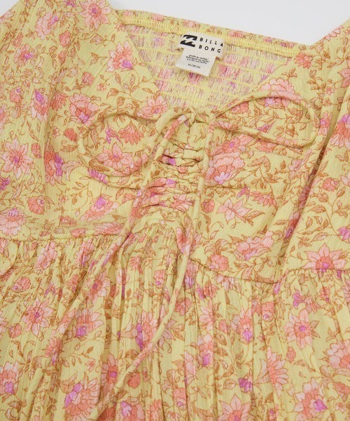 BILLABONG(ビラボン)の「BILLABONG レディース 【PARADISE SKIES】 SO DREAMY DRS ワンピース 【2025年春夏モデル】/ビラボン花柄ワンピース(ワンピース・レディース・オレンジ系その他/イエロー系その他・SMALL)」の6枚目の写真