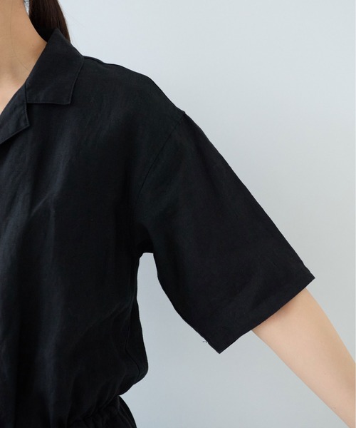 yuni(ユニ )の「リネン オールインワン(その他パンツ・レディース・ブラック/カーキ・FREE)」の9枚目の写真