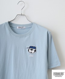 PEANUTS ワンポイントサガラ刺繍 天竺半袖Tシャツ