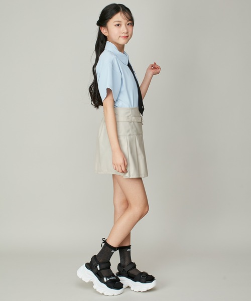 JENNI love（ジェニィラブ）の「チェーンネクタイ付き半そでブラウス（シャツ/ブラウス・キッズ・サックスブルー/オフホワイト/ピンク・130cm/140cm/150cm/160cm）」の13枚目の写真