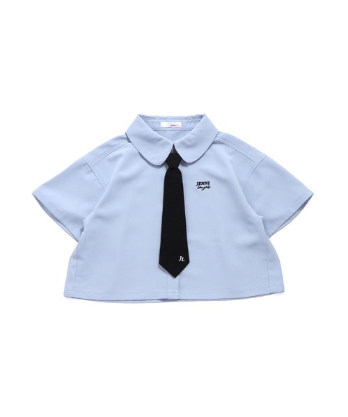 JENNI love（ジェニィラブ）の「チェーンネクタイ付き半そでブラウス（シャツ/ブラウス・キッズ・サックスブルー/オフホワイト/ピンク・130cm/140cm/150cm/160cm）」の20枚目の写真
