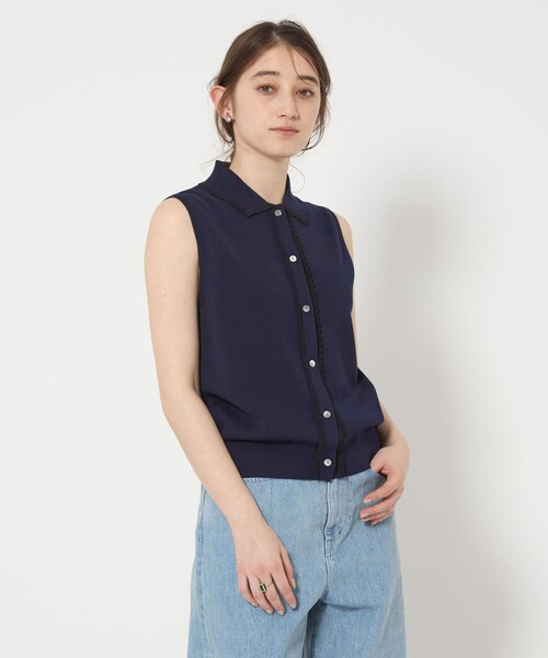 ❤️最終セール❤️ユナイテッドアローズ　スラブ ニットベスト UNITED ARROWS（ユナイテッドアローズ）の「スラブ ニットベスト