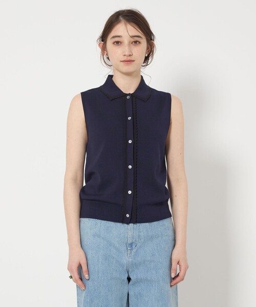 ❤️最終セール❤️ユナイテッドアローズ　スラブ ニットベスト UNITED ARROWS（ユナイテッドアローズ）の「スラブ ニットベスト