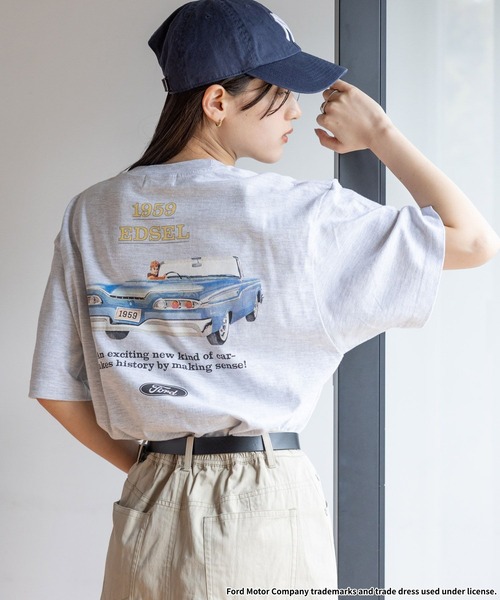 GOOD ROCK SPEED（グッドロックスピード）の「GOOD ROCK SPEED/FORDロゴプリントTシャツ（Tシャツ/カットソー・レディース・グレー系その他/ブルー/その他4/オフホワイト/ダークグレー/ホワイト・FREE）」の5枚目の写真