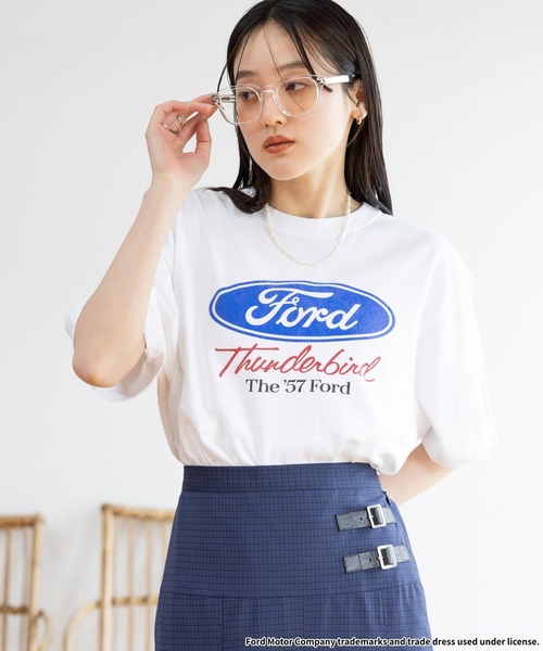 GOOD ROCK SPEED（グッドロックスピード）の「GOOD ROCK SPEED/FORDロゴプリントTシャツ（Tシャツ/カットソー・レディース・グレー系その他/ブルー/その他4/オフホワイト/ダークグレー/ホワイト・FREE）」の14枚目の写真