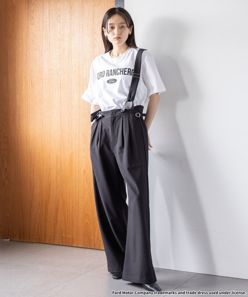 GOOD ROCK SPEED（グッドロックスピード）の「GOOD ROCK SPEED/FORDロゴプリントTシャツ（Tシャツ/カットソー・レディース・グレー系その他/ブルー/その他4/オフホワイト/ダークグレー/ホワイト・FREE）」の15枚目の写真