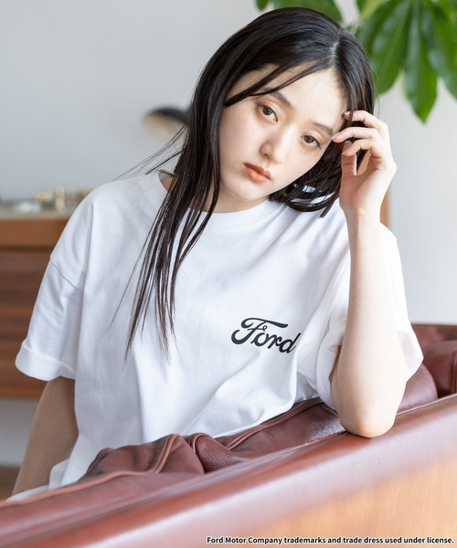 GOOD ROCK SPEED（グッドロックスピード）の「GOOD ROCK SPEED/FORDロゴプリントTシャツ（Tシャツ/カットソー・レディース・グレー系その他/ブルー/その他4/オフホワイト/ダークグレー/ホワイト・FREE）」の7枚目の写真