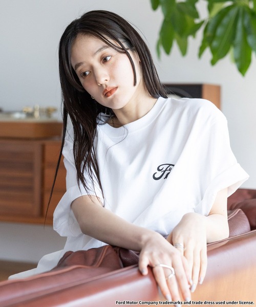 GOOD ROCK SPEED（グッドロックスピード）の「GOOD ROCK SPEED/FORDロゴプリントTシャツ（Tシャツ/カットソー・レディース・グレー系その他/ブルー/その他4/オフホワイト/ダークグレー/ホワイト・FREE）」の8枚目の写真