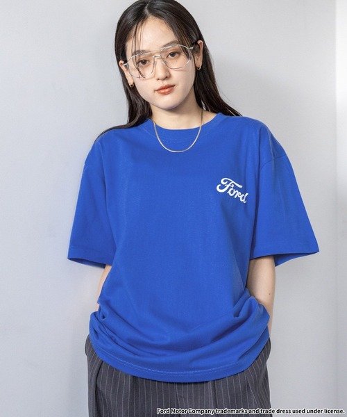 【GOOD ROCK SPEED】FORDロゴプリントT ブラック×ブルー GOOD ROCK SPEED tシャツ 「GOOD SPEED」フォード / 車 FORD