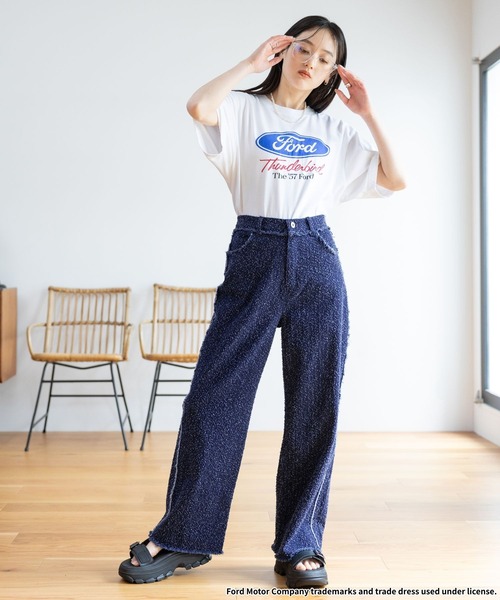 【GOOD ROCK SPEED】FORDロゴプリントT ブラック×ブルー GOOD ROCK SPEED tシャツ 「GOOD SPEED/グッドロックスピード