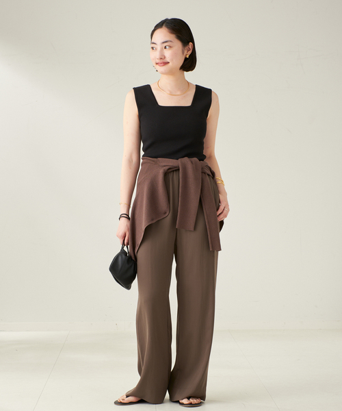 plage 【R’IAM】プラージュ シルクネップポンチョプルオーバー ブラウン plage（プラージュ）の「【R'IAM】シルクネップポンチョプル