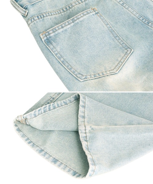 ANAP（アナップ）の「レイヤード風 デニム ワイド パンツ（デニムパンツ・レディース・ライトブルー・SMALL/MEDIUM）」の19枚目の写真