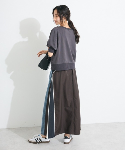 CRAFT STANDARD BOUTIQUE（クラフトスタンダードブティック）の「TC裏毛ボリュームハーフスリーブプルオーバー（スウェット・レディース・アイボリー/ブラック/ベージュ・FREE）」の15枚目の写真