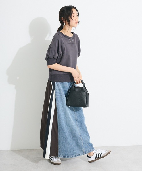 CRAFT STANDARD BOUTIQUE（クラフトスタンダードブティック）の「TC裏毛ボリュームハーフスリーブプルオーバー（スウェット・レディース・アイボリー/ブラック/ベージュ・FREE）」の14枚目の写真