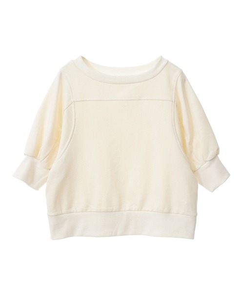 CRAFT STANDARD BOUTIQUE（クラフトスタンダードブティック）の「TC裏毛ボリュームハーフスリーブプルオーバー（スウェット・レディース・アイボリー/ブラック/ベージュ・FREE）」の17枚目の写真