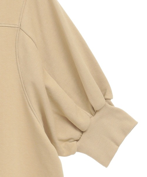CRAFT STANDARD BOUTIQUE（クラフトスタンダードブティック）の「TC裏毛ボリュームハーフスリーブプルオーバー（スウェット・レディース・アイボリー/ブラック/ベージュ・FREE）」の21枚目の写真