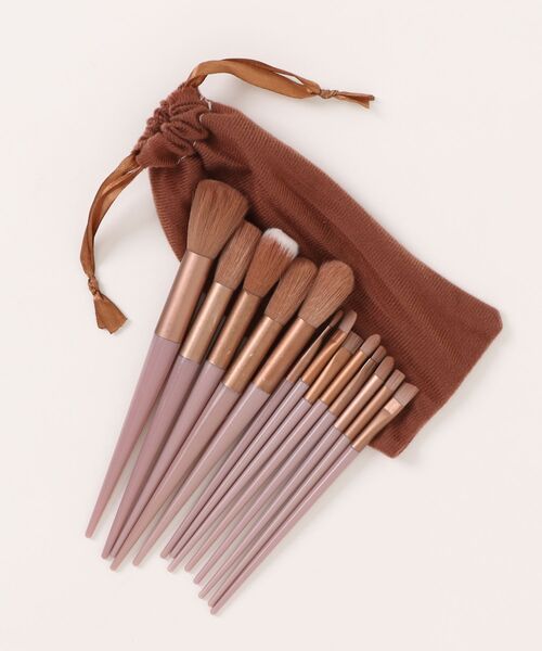Mayree（メイリー）の「【resonance】ニュアンスカラー メイク ブラシセット【13本セット】(巾着ケース付き)（メイクブラシ・レディース・グリーン系1/ブラウン系1/イエロー系1/パープル系1/ブルー系1・FREE）」の21枚目の写真