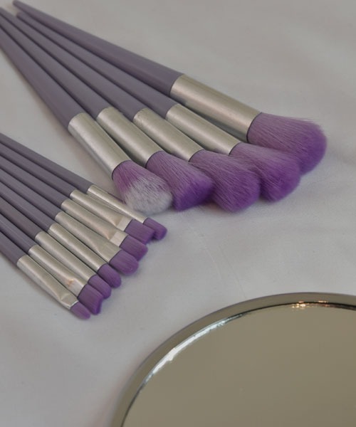 Mayree（メイリー）の「【resonance】ニュアンスカラー メイク ブラシセット【13本セット】(巾着ケース付き)（メイクブラシ・レディース・グリーン系1/ブラウン系1/イエロー系1/パープル系1/ブルー系1・FREE）」の14枚目の写真