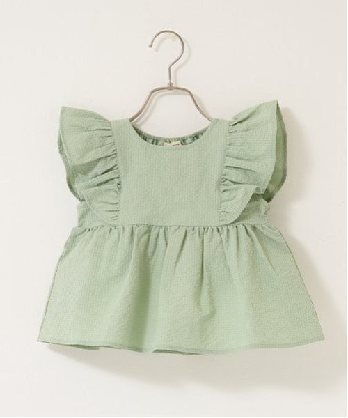 Lycee mine（リセマイン）の「【セットアップ可能】フリルペプラムブラウス（シャツ/ブラウス・キッズ・ライトブルー/ネイビー/レモンイエロー/ミント・120cm/100cm/130cm/150cm/140cm/110cm）」の6枚目の写真