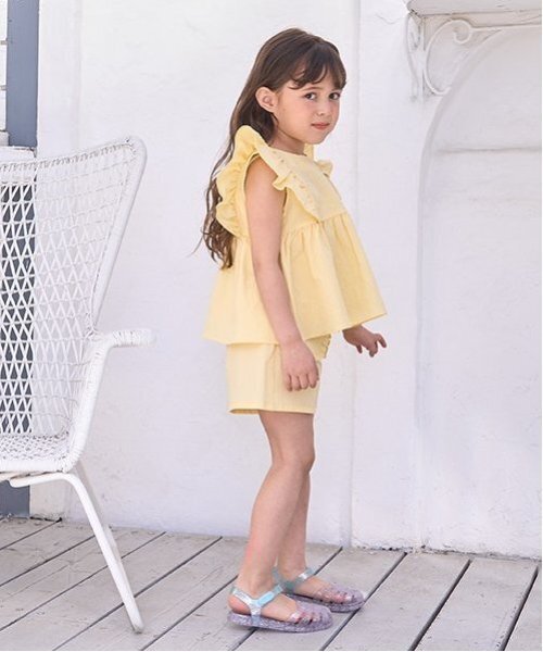 Lycee mine（リセマイン）の「【セットアップ可能】フリルペプラムブラウス（シャツ/ブラウス・キッズ・ライトブルー/ネイビー/レモンイエロー/ミント・120cm/100cm/130cm/150cm/140cm/110cm）」の11枚目の写真