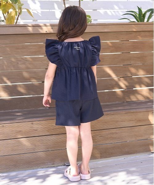 Lycee mine（リセマイン）の「【セットアップ可能】フリルペプラムブラウス（シャツ/ブラウス・キッズ・ライトブルー/ネイビー/レモンイエロー/ミント・120cm/100cm/130cm/150cm/140cm/110cm）」の14枚目の写真