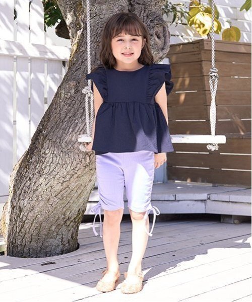 Lycee mine（リセマイン）の「【セットアップ可能】フリルペプラムブラウス（シャツ/ブラウス・キッズ・ライトブルー/ネイビー/レモンイエロー/ミント・120cm/100cm/130cm/150cm/140cm/110cm）」の15枚目の写真