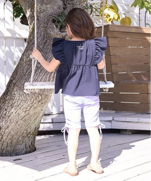 Lycee mine（リセマイン）の「【セットアップ可能】フリルペプラムブラウス（シャツ/ブラウス・キッズ・ライトブルー/ネイビー/レモンイエロー/ミント・120cm/100cm/130cm/150cm/140cm/110cm）」の16枚目の写真