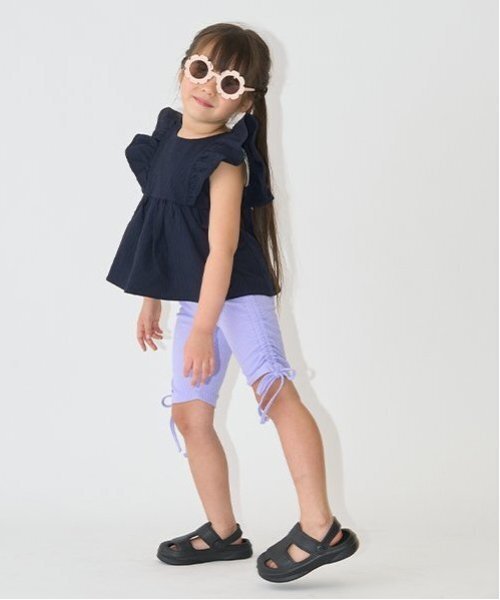 Lycee mine（リセマイン）の「【セットアップ可能】フリルペプラムブラウス（シャツ/ブラウス・キッズ・ライトブルー/ネイビー/レモンイエロー/ミント・120cm/100cm/130cm/150cm/140cm/110cm）」の17枚目の写真