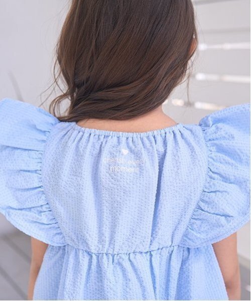 Lycee mine（リセマイン）の「【セットアップ可能】フリルペプラムブラウス（シャツ/ブラウス・キッズ・ライトブルー/ネイビー/レモンイエロー/ミント・120cm/100cm/130cm/150cm/140cm/110cm）」の19枚目の写真