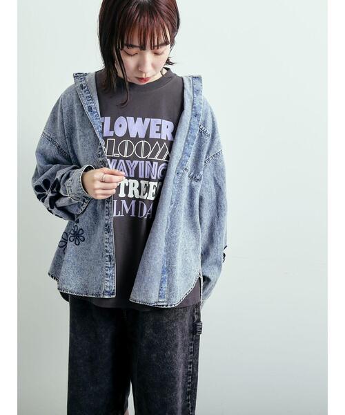 SM2（エスエムツー）の「くり抜き刺繍オーバーシャツ（シャツ/ブラウス・レディース・ブルー/ピンク/ネイビー/オフホワイト・F）」の15枚目の写真