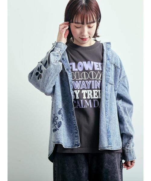 SM2（エスエムツー）の「くり抜き刺繍オーバーシャツ（シャツ/ブラウス・レディース・ブルー/ピンク/ネイビー/オフホワイト・F）」の16枚目の写真