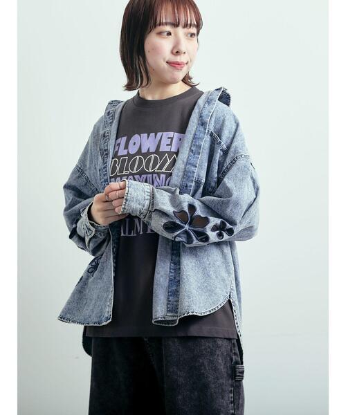 SM2（エスエムツー）の「くり抜き刺繍オーバーシャツ（シャツ/ブラウス・レディース・ブルー/ピンク/ネイビー/オフホワイト・F）」の17枚目の写真