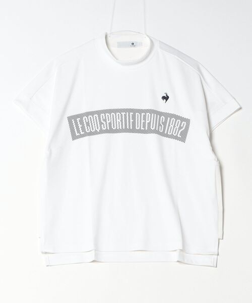 ALPEN / SPORTS DEPO SELECT（アルペンスポーツデポセレクト）の「ルコックスポルティフ ゴルフ  ルコックゴルフ_(ワイドシルエット)モックネック半袖シャツ（シャツ/ブラウス・レディース・グリーン/ネイビー/ホワイト・M/L）」の2枚目の写真