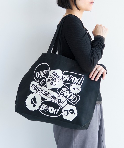 STUDIOUS（ステュディオス）の「【GOOD EDITION/グッドエディション】GOOD TOTE by Shogo Sekine/トートバッグ（トートバッグ・レディース・アイボリー/ブラック・FREE）」の2枚目の写真