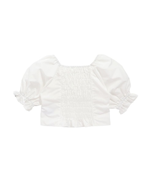 JENNI love(ジェニィラブ)の「スクエアネックパフスリーブブラウス(シャツ/ブラウス・キッズ・ブラック/オフホワイト/イエロー・130cm/140cm/150cm/160cm)」の21枚目の写真