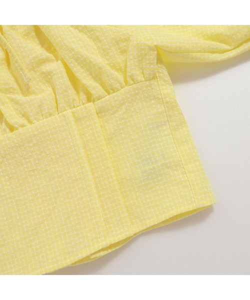 JENNI love(ジェニィラブ)の「スクエアネックパフスリーブブラウス(シャツ/ブラウス・キッズ・ブラック/オフホワイト/イエロー・130cm/140cm/150cm/160cm)」の13枚目の写真