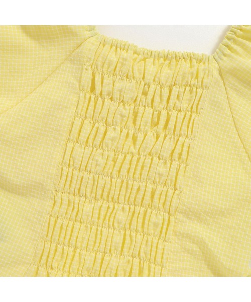 JENNI love(ジェニィラブ)の「スクエアネックパフスリーブブラウス(シャツ/ブラウス・キッズ・ブラック/オフホワイト/イエロー・130cm/140cm/150cm/160cm)」の12枚目の写真