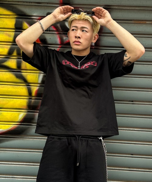 tシャツ A'GEM/9 × .kom 「PLACE STUDIO/プレイススタジオ」 Place lettering logo muffler se A'GEM/9 × .kom 『PLACE STUDIO/プレイススタジオ』 Back logo