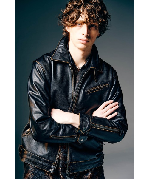 glamb（グラム）の「Hidden Valley Leather Jacket / ヒドゥンバレーレザージャケット（ライダースジャケット・メンズ・ブラック/ブラウン・S/M/L）」の19枚目の写真