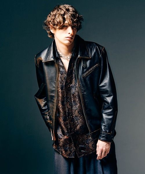 glamb（グラム）の「Hidden Valley Leather Jacket / ヒドゥンバレーレザージャケット（ライダースジャケット・メンズ・ブラック/ブラウン・S/M/L）」の21枚目の写真