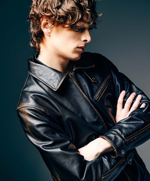 glamb（グラム）の「Hidden Valley Leather Jacket / ヒドゥンバレーレザージャケット（ライダースジャケット・メンズ・ブラック/ブラウン・S/M/L）」の18枚目の写真